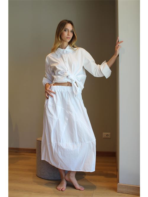 Gonna in cotone con coulisse DIECI MINUTI | 10594